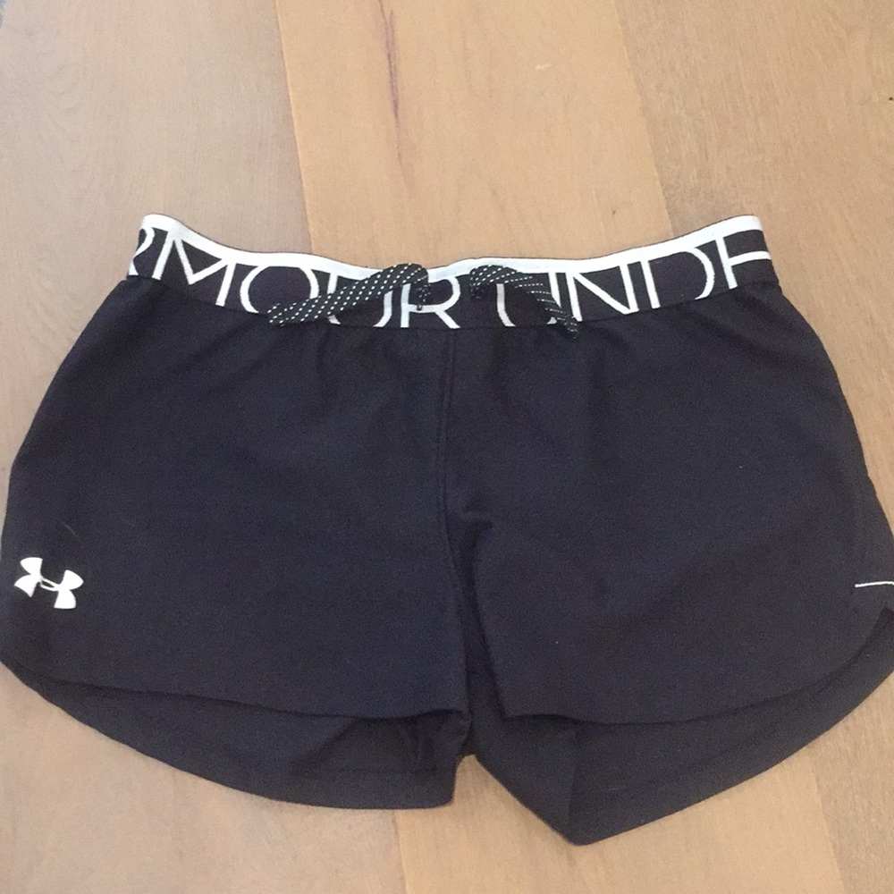Under armor running shorts!!
